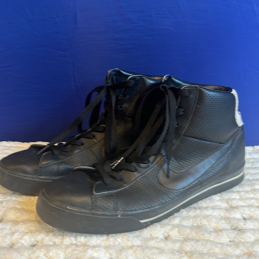 Nike Sweet Classic High Top Black Leather White Mens Size 12